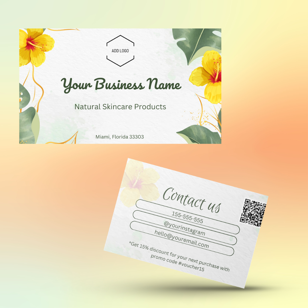 Business Card Template- Tropical