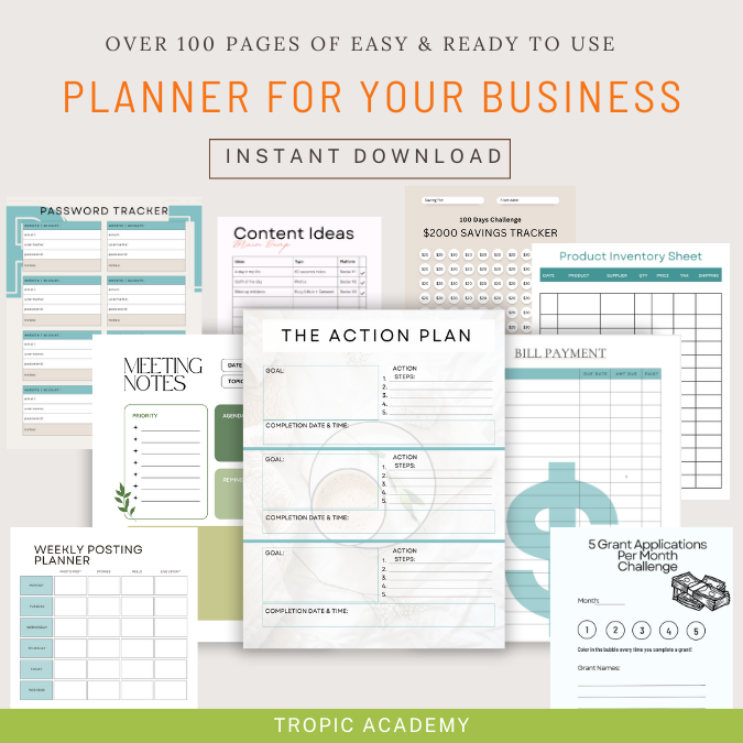 CEO,000,000 Action Planner (Printable/Digital PDF)