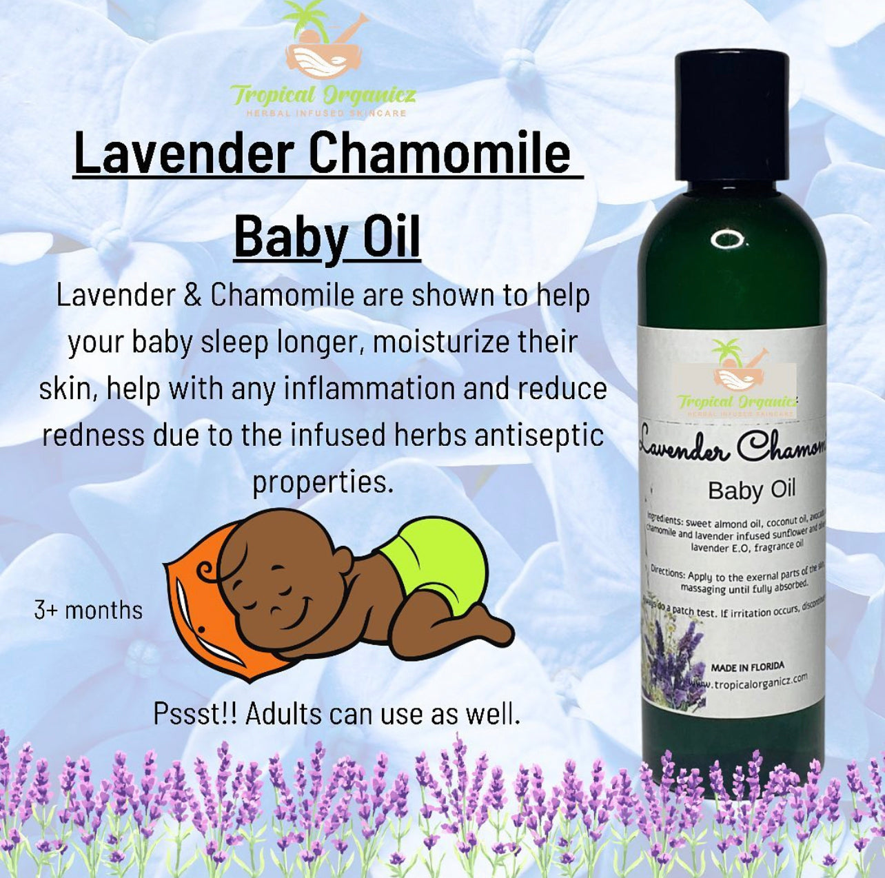 Lavender Chamomile Bedtime Baby Oil